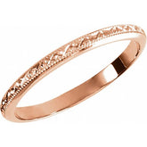 14K White 2 mm Band